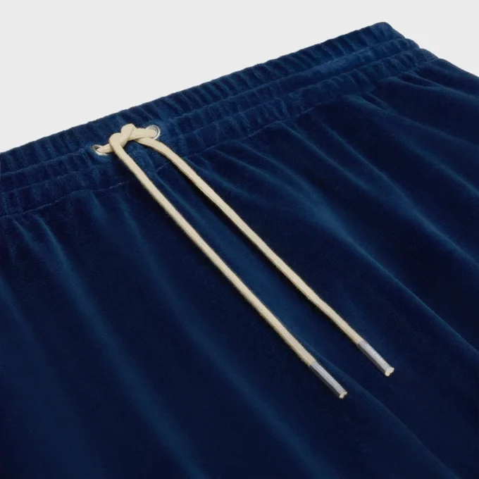 Pantalones de chándal en jersey de terciopelo Pantalones de chándal en jersey de terciopelo