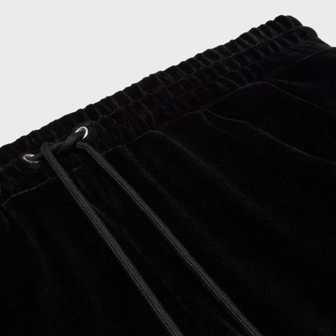 Pantalones de chándal en jersey de terciopelo Pantalones de chándal en jersey de terciopelo