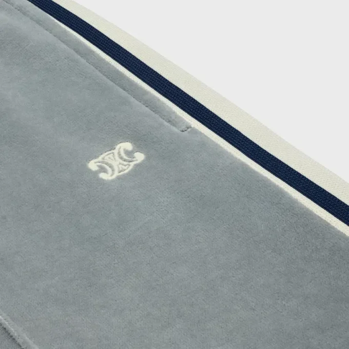Pantalones de chándal en jersey de terciopelo Pantalones de chándal en jersey de terciopelo