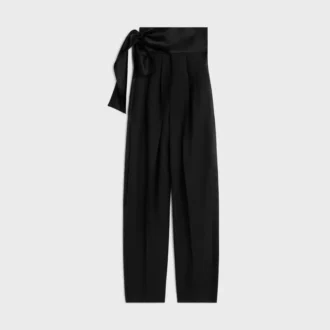 Pantalones de esmoquin en gabardina de lana