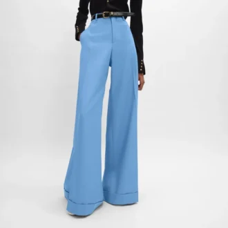 Pantalones largos Docks de lana con diseño diagonal