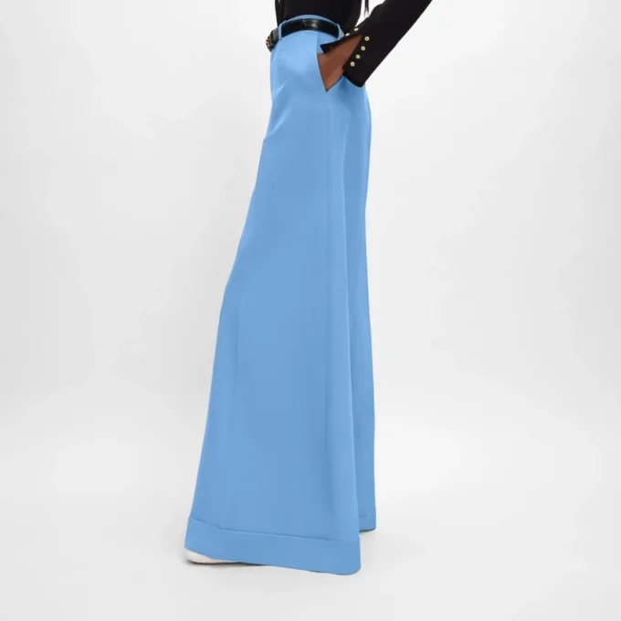 Pantalones largos Docks de lana con diseño diagonal Pantalones largos Docks de lana con diseño diagonal
