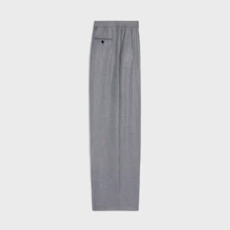Pantalones plisados de franela de cachemira Pantalones plisados de franela de cachemira