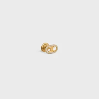 Pendiente Maillon Triomphe en oro amarillo y diamantes