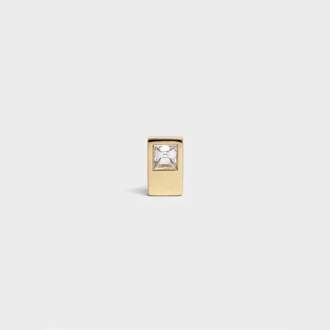 Pendientes CELINE Sentimental Double Square en oro amarillo y diamantes Pendientes CELINE Sentimental Double Square en oro amarillo y diamantes