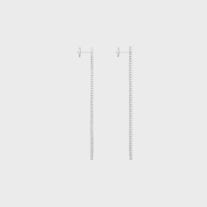Pendientes Tennis Cocktail en oro blanco y diamantes