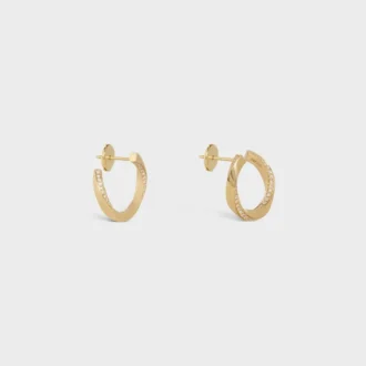 Pendientes Torsion en oro amarillo y diamantes