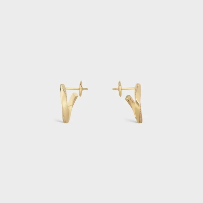 Pendientes Torsion en oro amarillo y diamantes Pendientes Torsion en oro amarillo y diamantes