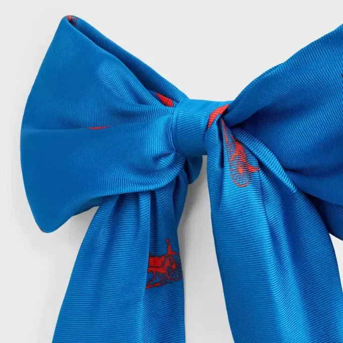 Pinza para el pelo CELINE Big Ribbon en seda y acero