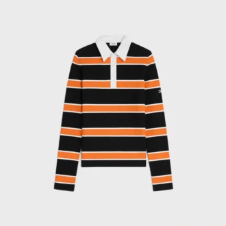 Polo de jersey de algodón a rayas