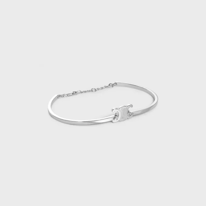 Pulsera articulada Triomphe en latón con acabado en rodio Pulsera articulada Triomphe en latón con acabado en rodio