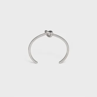 Pulsera extrafina Knot en latón con acabado de rodio