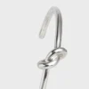 Pulsera extrafina Knot en latón con acabado de rodio Pulsera extrafina Knot en latón con acabado de rodio