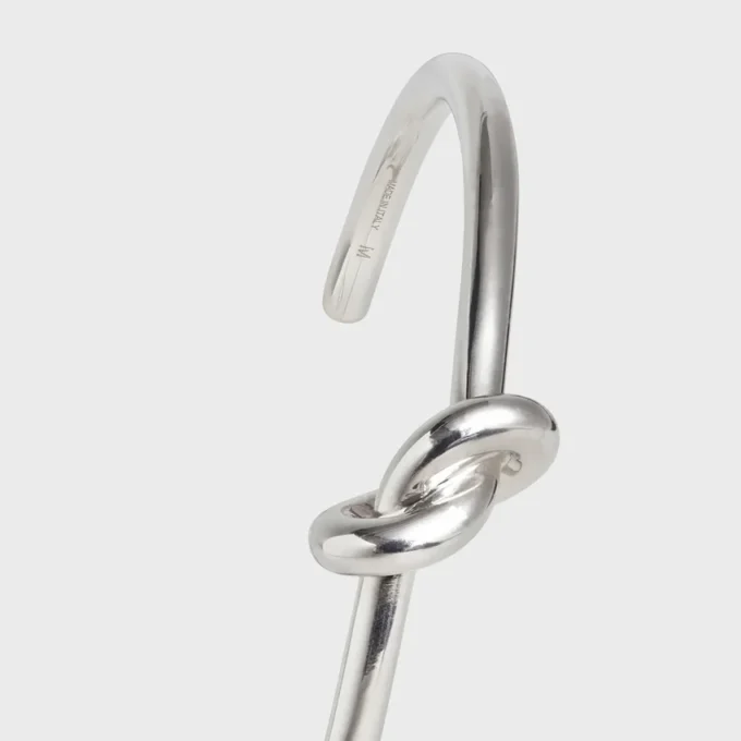 Pulsera extrafina Knot en latón con acabado de rodio Pulsera extrafina Knot en latón con acabado de rodio