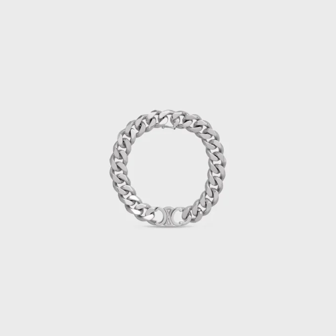 Pulsera Triomphe Gourmette de latón con acabado de rodio Pulsera Triomphe Gourmette de latón con acabado de rodio
