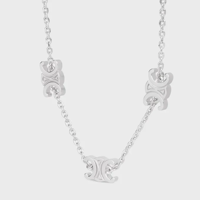 Pulsera Triomphe Mini Triomphe en latón con acabado en rodio Pulsera Triomphe Mini Triomphe en latón con acabado en rodio
