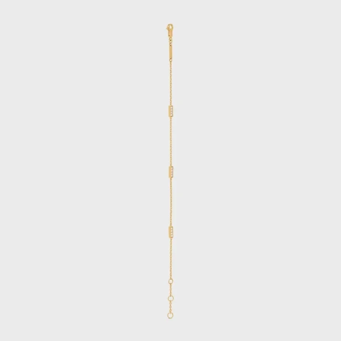 Pulsera triple de la línea CELINE en oro amarillo y diamantes Pulsera triple de la línea CELINE en oro amarillo y diamantes