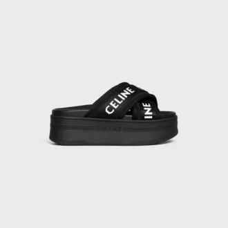 Sandalias CELINE Block en malla, nailon y tejido con jacquard CELINE