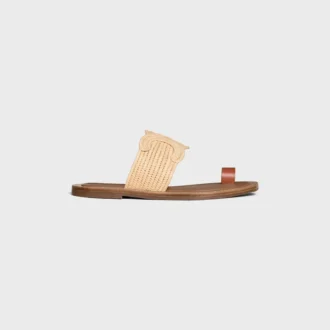 Sandalias CELINE Lympia de rafia y piel de becerro