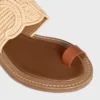 Sandalias CELINE Lympia de rafia y piel de becerro Sandalias CELINE Lympia de rafia y piel de becerro