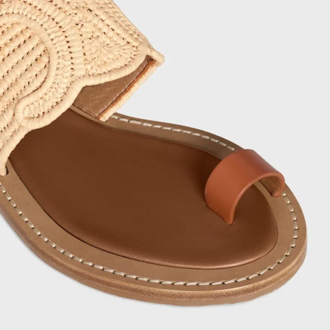 Sandalias CELINE Lympia de rafia y piel de becerro Sandalias CELINE Lympia de rafia y piel de becerro