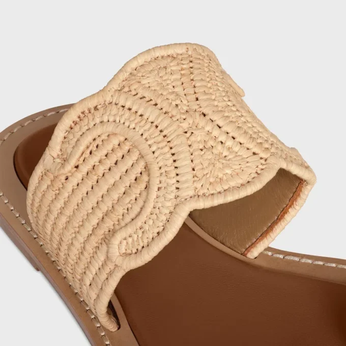 Sandalias CELINE Lympia de rafia y piel de becerro Sandalias CELINE Lympia de rafia y piel de becerro