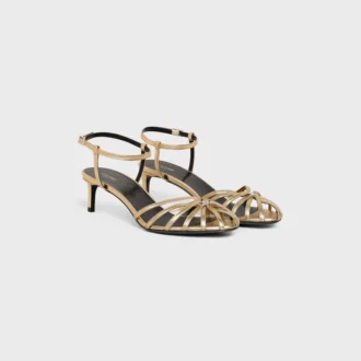 Sandalias CELINE Triomphe en piel de cordero laminada