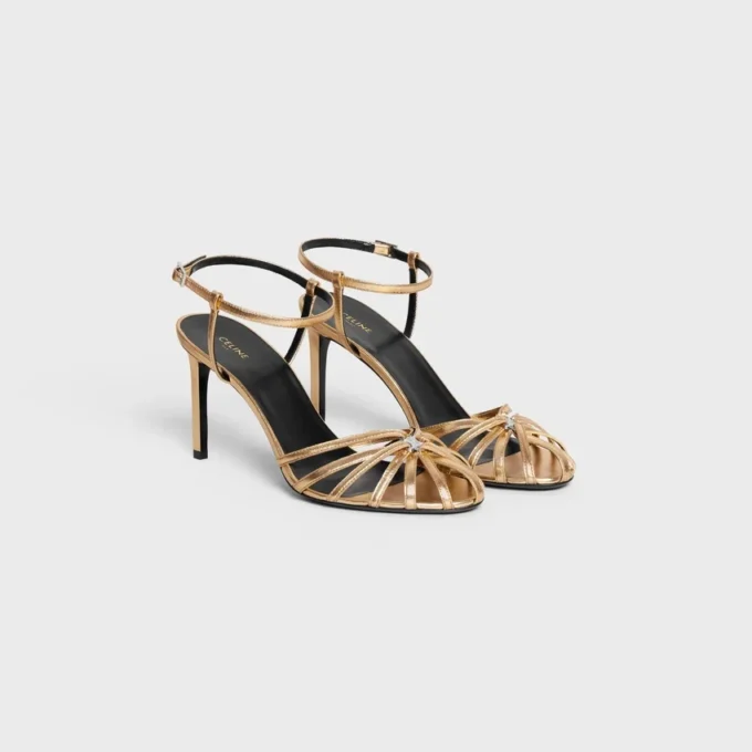 Sandalias CELINE Triomphe en piel de cordero laminada