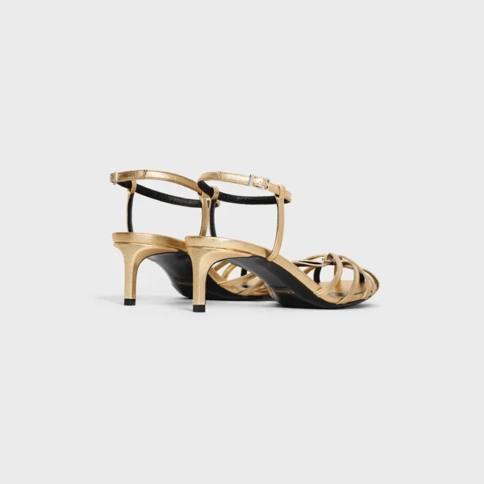 Sandalias CELINE Triomphe en piel de cordero laminada Sandalias CELINE Triomphe en piel de cordero laminada