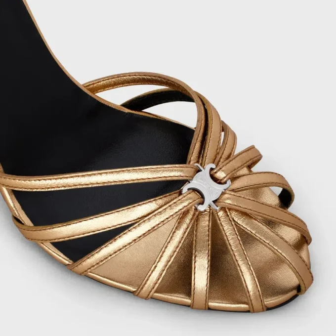 Sandalias CELINE Triomphe en piel de cordero laminada