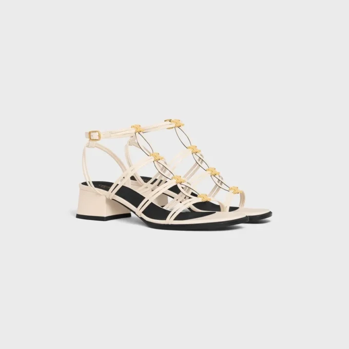 Sandalias de tacón CléMence en piel de cordero Sandalias de tacón CléMence en piel de cordero