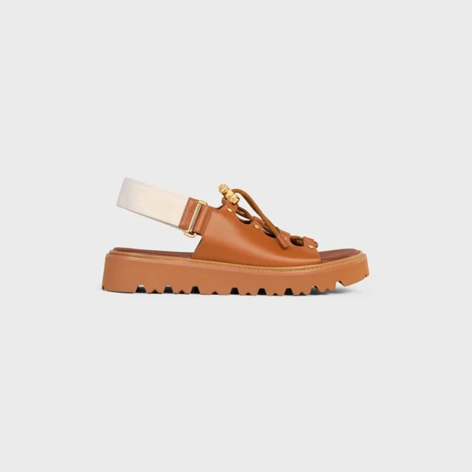 Sandalias gruesas CELINE Billie en piel de becerro y tejido Sandalias gruesas CELINE Billie en piel de becerro y tejido