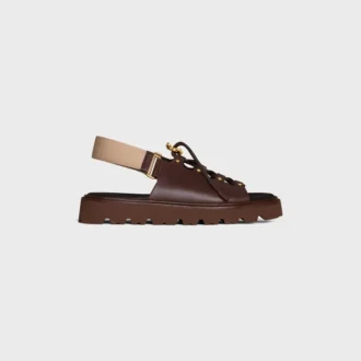 Sandalias gruesas CELINE Billie en piel de becerro y tejido