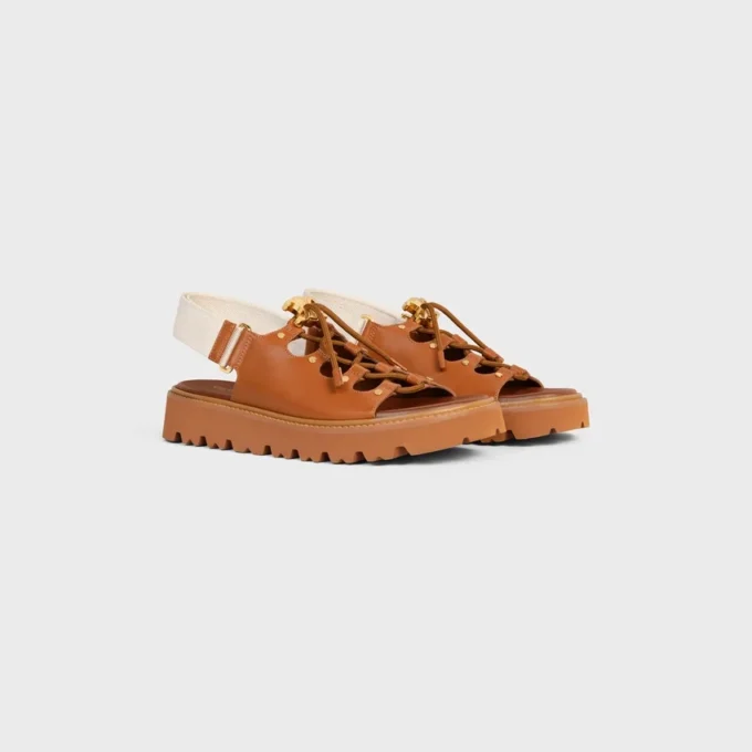 Sandalias gruesas CELINE Billie en piel de becerro y tejido Sandalias gruesas CELINE Billie en piel de becerro y tejido