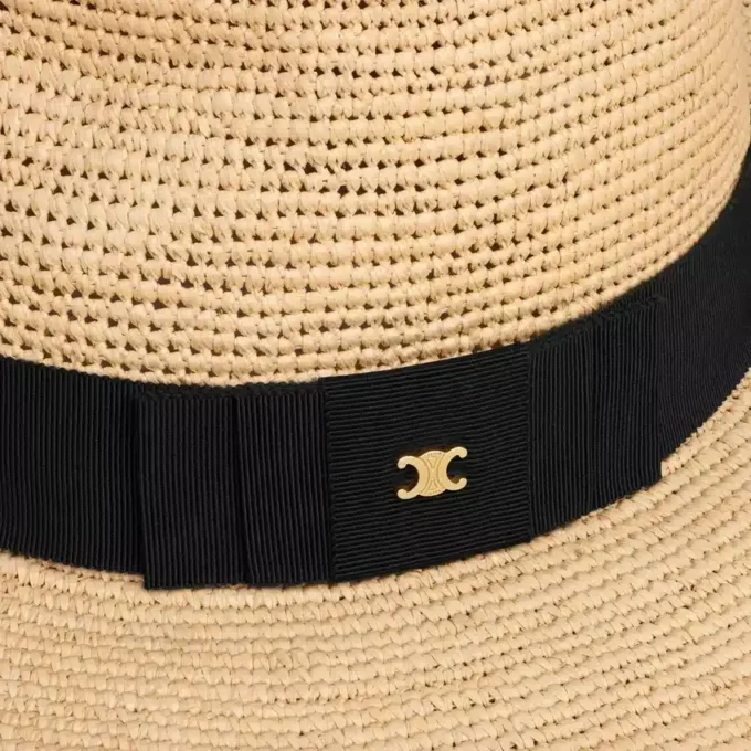 Sombrero de ala ancha Triomphe en rafia