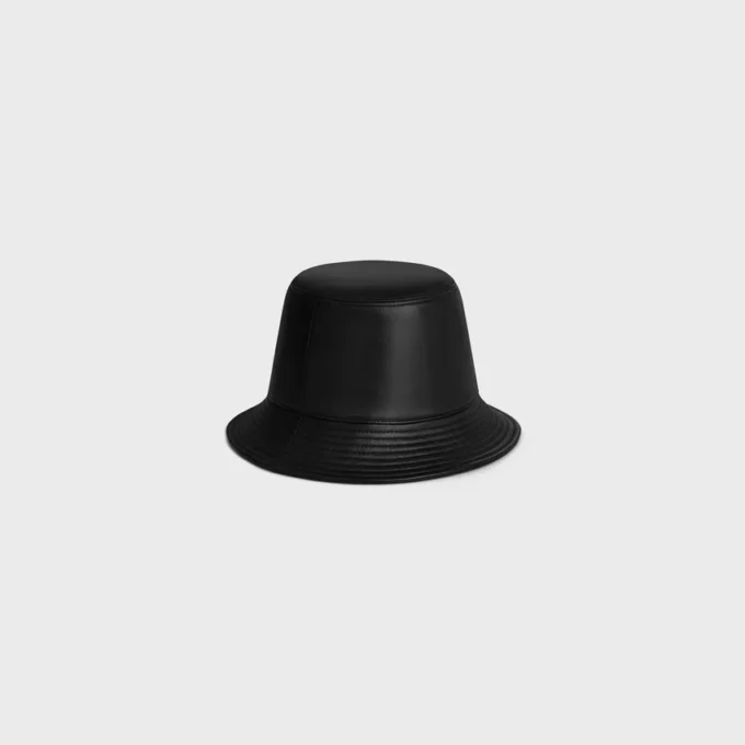 Sombrero de pescador de piel de cordero suave