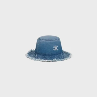 Sombrero de pescador Triomphe en denim de algodón