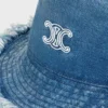 Sombrero de pescador Triomphe en denim de algodón Sombrero de pescador Triomphe en denim de algodón