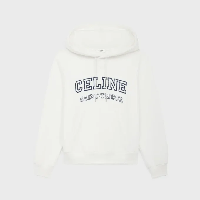Sudadera con capucha CELINE de algodón felpudo Sudadera con capucha CELINE de algodón felpudo