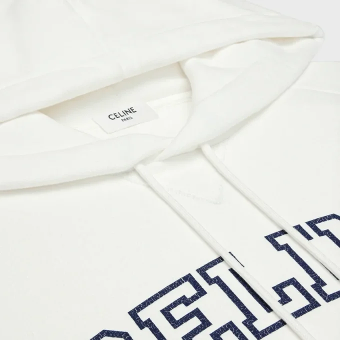 Sudadera con capucha CELINE de algodón felpudo Sudadera con capucha CELINE de algodón felpudo