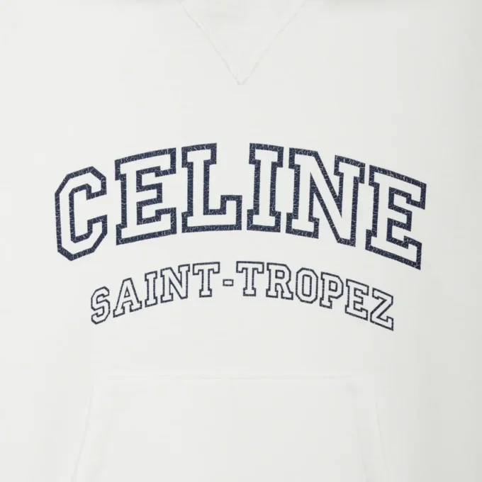Sudadera con capucha CELINE de algodón felpudo Sudadera con capucha CELINE de algodón felpudo