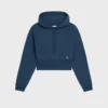 Sudadera con capucha corta de felpa de algodón