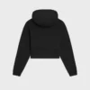 Sudadera con capucha corta de felpa de algodón