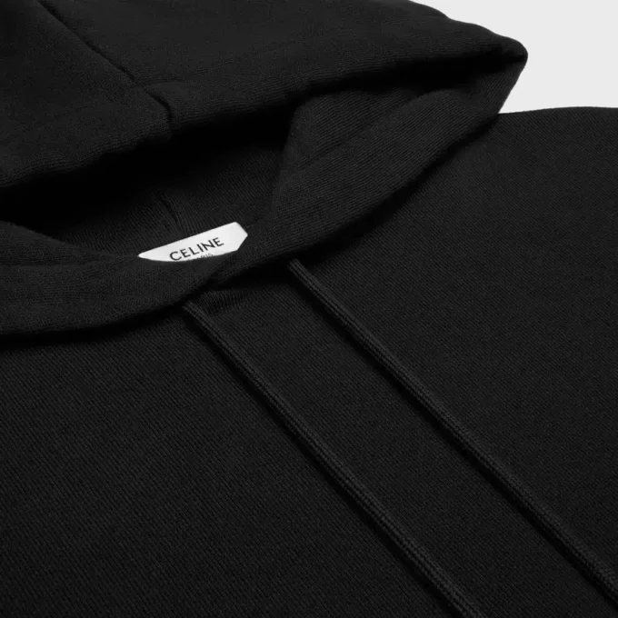Sudadera con capucha corta de felpa de algodón