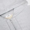 Sudadera con capucha y cremallera corta de felpa de algodón Sudadera con capucha y cremallera corta de felpa de algodón