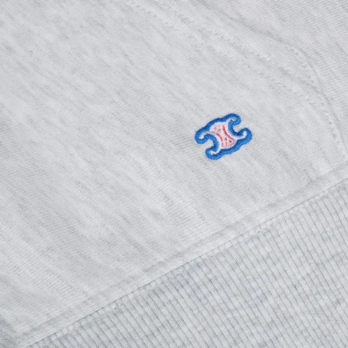 Sudadera con capucha y cremallera corta de felpa de algodón Sudadera con capucha y cremallera corta de felpa de algodón