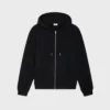 Sudadera con capucha y cremallera de felpa de algodón Sudadera con capucha y cremallera de felpa de algodón