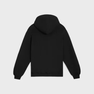 Sudadera con capucha y cremallera de felpa de algodón