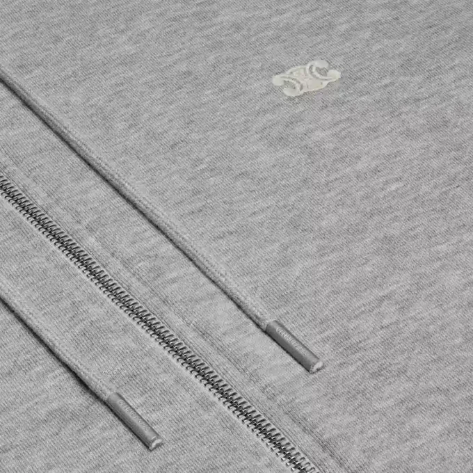 Sudadera con capucha y cremallera de cachemira y algodón Sudadera con capucha y cremallera de cachemira y algodón