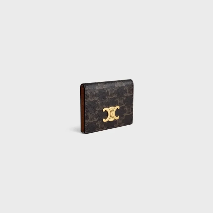 Tarjetero plegable Triomphe Canvas en lona Triomphe Tarjetero plegable Triomphe Canvas en lona Triomphe